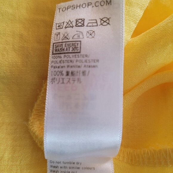 Topshop Yellow Spaghetti Strap Scalloped Tank - Picture 8 of 9